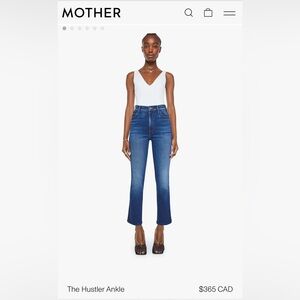 Mother The Hustler Ankle Dark Blue Jeans Kick Flare Cropped 29 8